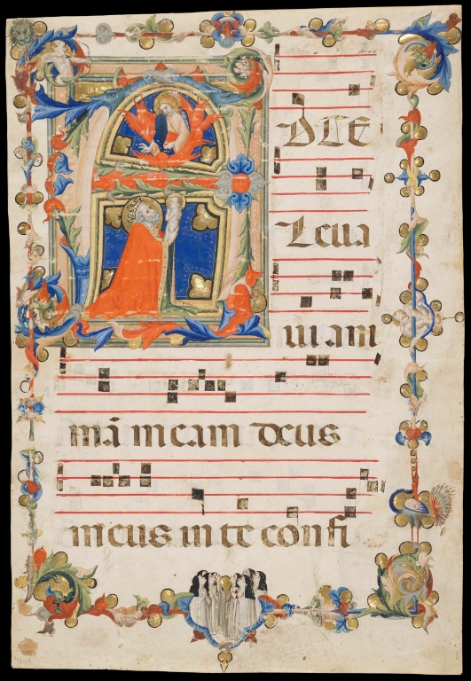 Manuscript cutting leaf from a gradual showing king davidmanuscript cutting leaf from a gradual showing king david